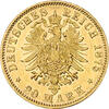 20 Mark Kaiserreich Bayern 1874-1878 Ludwig II Jaeger 197