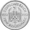Jaeger 351 Weimarer Republik 5 Reichsmark Wolfgang Goethe 1932