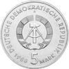 DDR 1988 5 Mark Gedenkmünze Seehafen Rostock