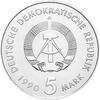 DDR 1990 5 Mark Gedenkmünze Postwesen