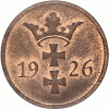 Freie Stadt Danzig 2 Pfennig 1923 1926 1937