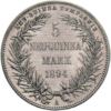 Neuguinea 5 Mark 1894