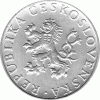 10 Korun, Tschechoslowakei, 1955,  Kniender Soldat mit Kind