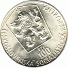 100 Korun, Tschechoslowakei, 1985, Eishockey Weltmeisterschaft 
