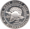 1 Dollar, USA 2002, 200 JAHRE MILITÄRAKADEMIE IN WEST POINT