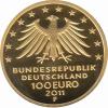 100 Euro Goldmünze 2011 UNESCO Weltkulturerbe Stadt Wartburg