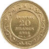 Tuesien 20 Francs Goldmünze Französisches Protektorat